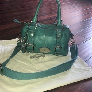 VGUC teal Fossil bag with dust bag